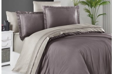 Постельное белье First Choice. DELUXE Satin Serenity Lilac-Beige