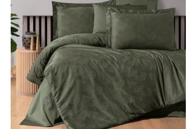 Постельное белье First Choice. Jaсquard Nichol dark green