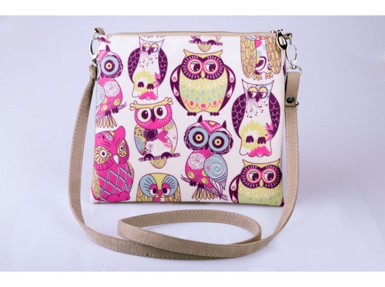 Клатч женский Совы, размер 25х20 см