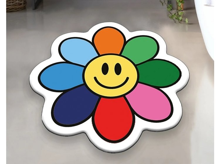 Коврик в детскую комнату Chilai Home.  Smiling Colorful Daisy