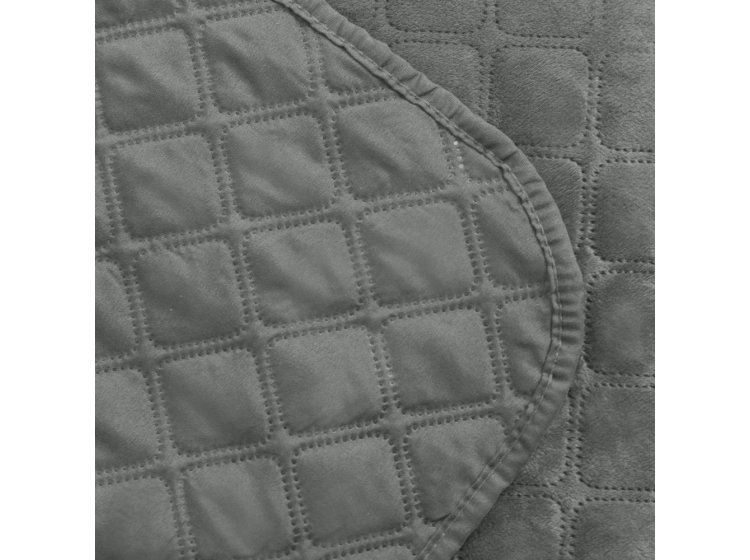 Покрывало ТЕП. Велюровое серого цвета