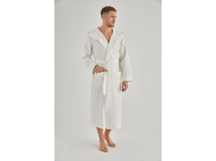 Мужской вафельный халат Nusa. 1325 krem