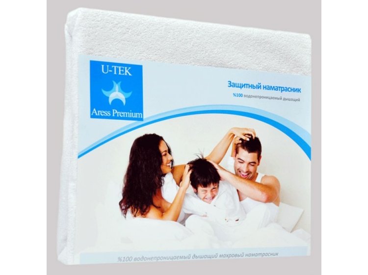 Наматрасник U-TEK. Aress Premium, непромокаемый, хлопковый, на резинках упаковка