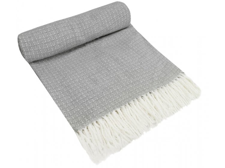 Плед Wooltex. LANAVITTA БІСЕР серый