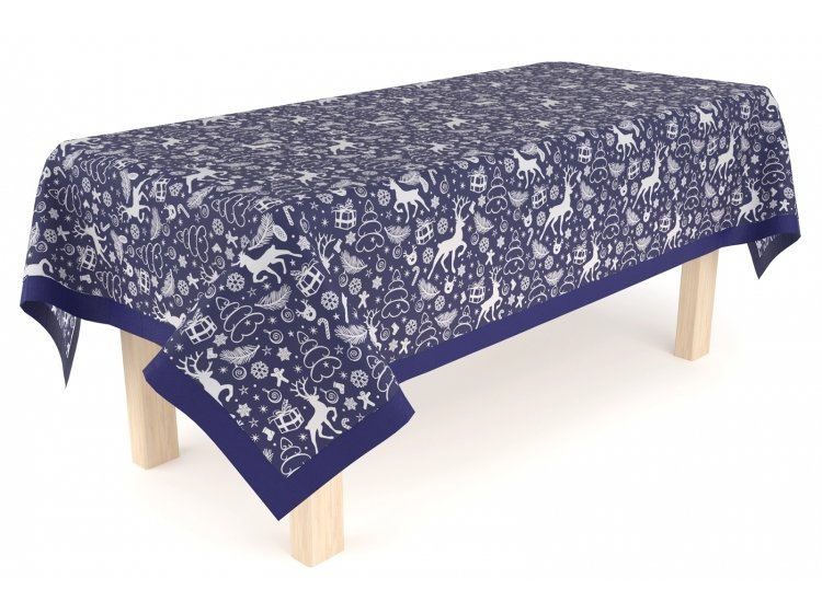 Новогодняя скатерть Home Line. Синяя