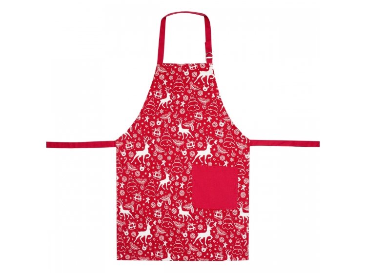 Фартук кухонный Home Line. Красный с узором