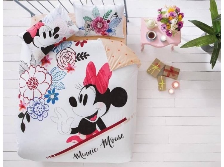 Постельное белье TAC. Disney M&M Watercolor (простынь на резинке)