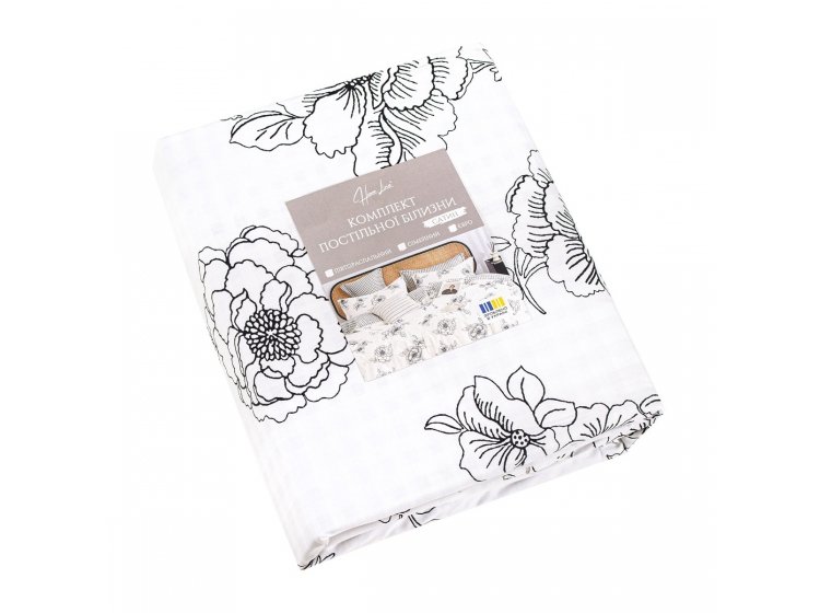 Постельное белье Home Line. Сатин Біла півонія