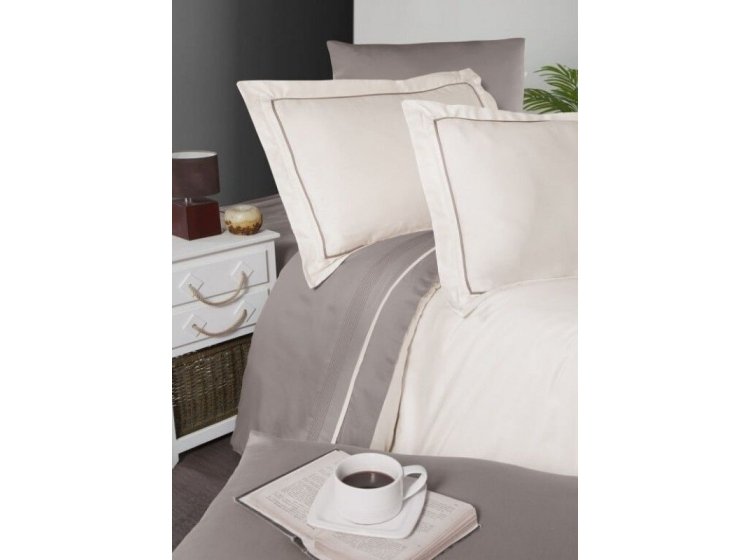 Постельное белье First Choice. DELUXE Satin Serenity Ivory-Mink