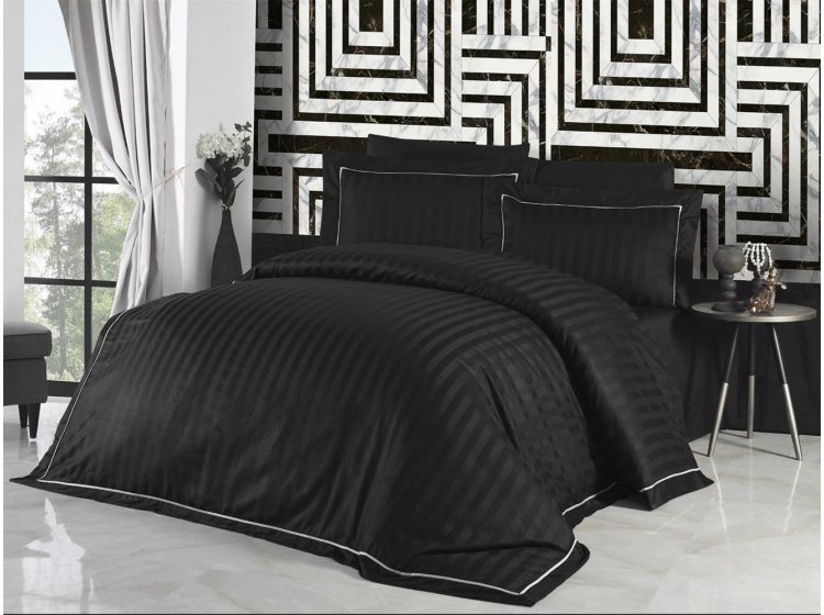 Постельное белье First Choice. Deluxe Satin Novel Line Black