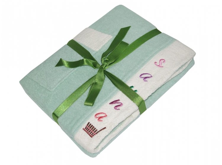 Набор для сауны женский Gursan. Turquoise бирюзовый, 3 предмета