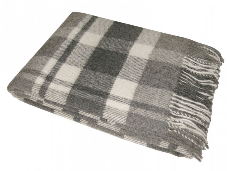 Плед Vladi. Метро 1 Jolly белый дым-темно-серый