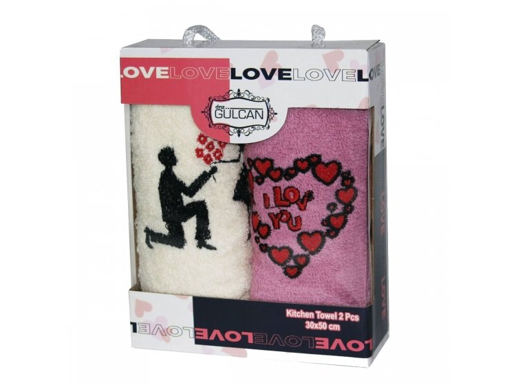 Набор кухонных полотенец Gulcan. Love 02