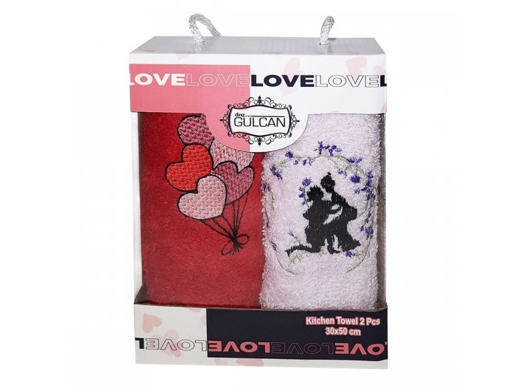 Набор кухонных полотенец Gulcan. Love 06K