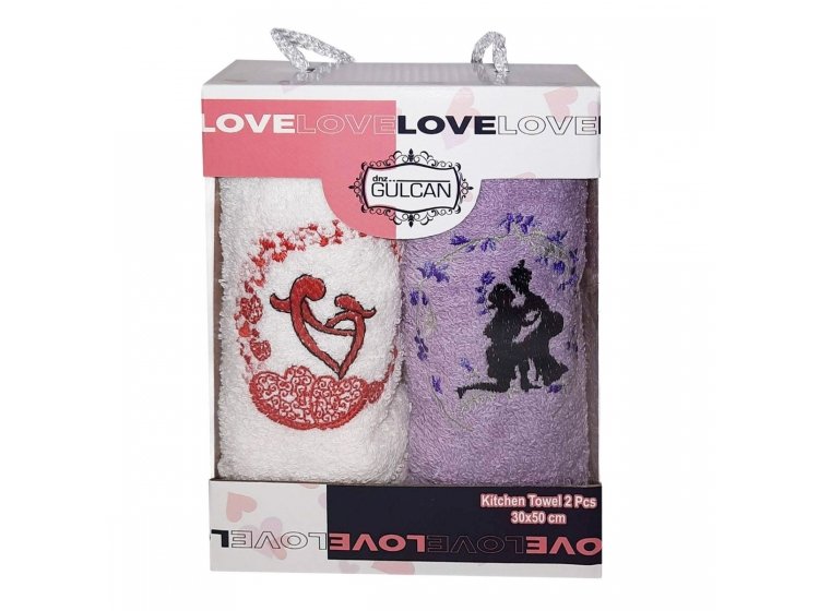 Набор кухонных полотенец Gulcan. Love 07K