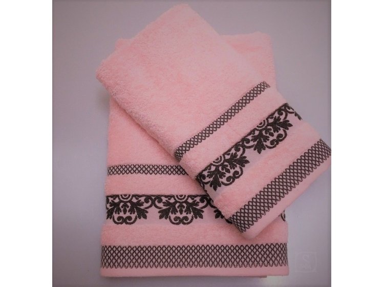 Полотенце махровое Аиша. КОБОРТМА  розовое  5018