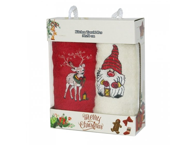 Набор кухонных полотенец Gulcan. Новорічний Santa 2026 02
