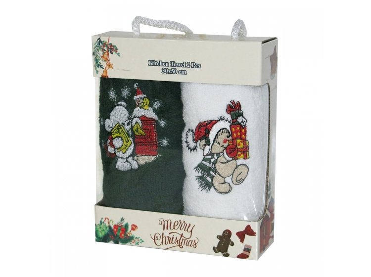 Набор кухонных полотенец Gulcan. Новорічний Santa 2026 04