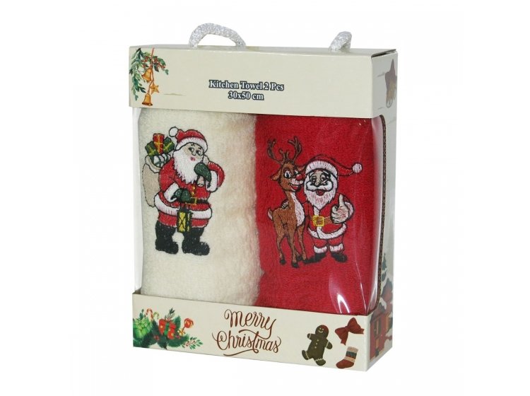Набор кухонных полотенец Gulcan. Новорічний Santa 2026 06
