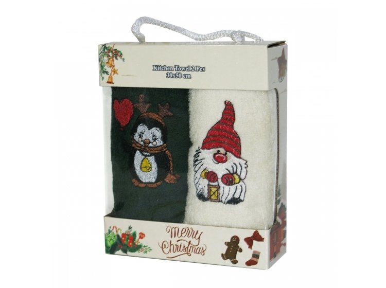 Набор кухонных полотенец Gulcan. Новорічний Santa 2026 07
