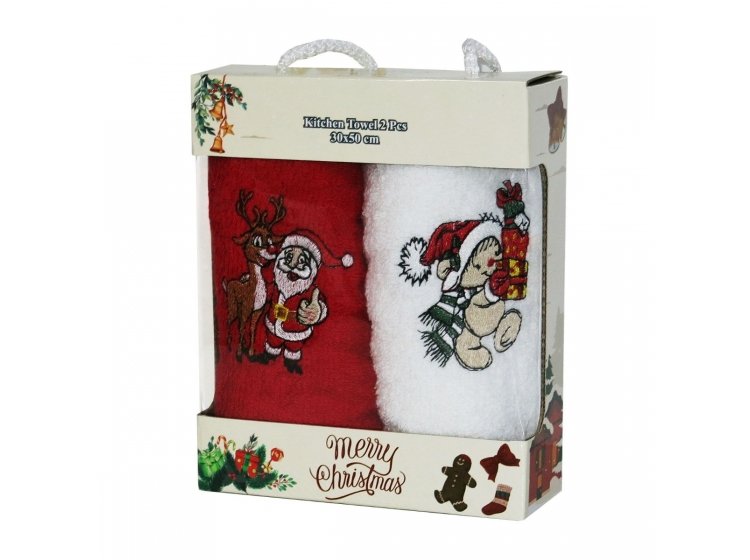 Набор кухонных полотенец Gulcan. Новорічний Santa 2026 09
