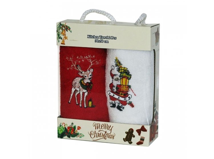 Набор кухонных полотенец Gulcan. Новорічний Santa 2026 10