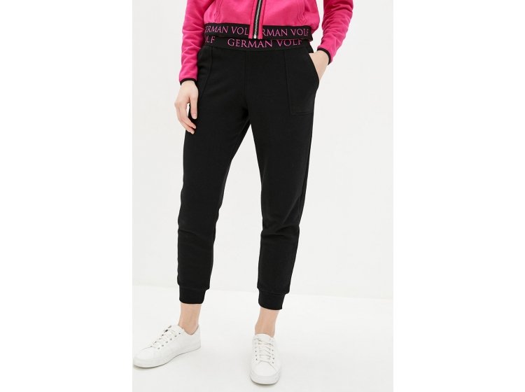 Брюки женские джогеры German Volf. 21003-3 черный с малиновым