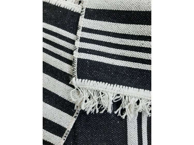 Ковер универсальный Izzihome. Lara LR02 Siyah Beyaz двустронний