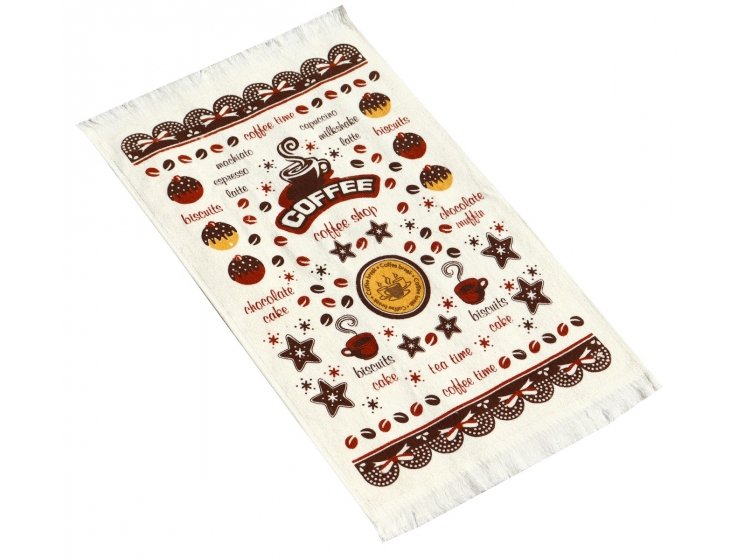 Полотенце махровое IzziHome. Кофе тайм