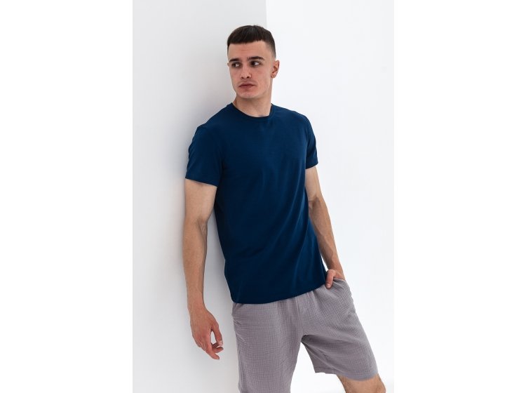 Футболка мужская базовая German Volf. 23016 синего цвета