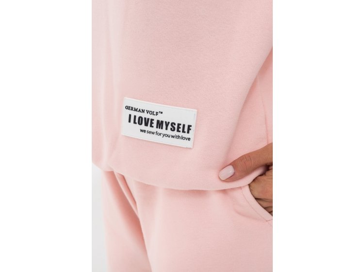 Костюм футболка с капюшоном и шортами German Volf. 23034 розовый кварц