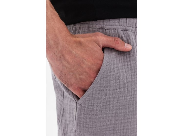 Шорты мужские German Volf. 23041 муслин серого цвета с карманами