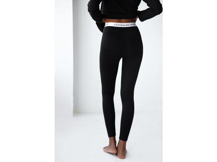 Лосины женские из хлопка German Volf. 23105 черного цвета