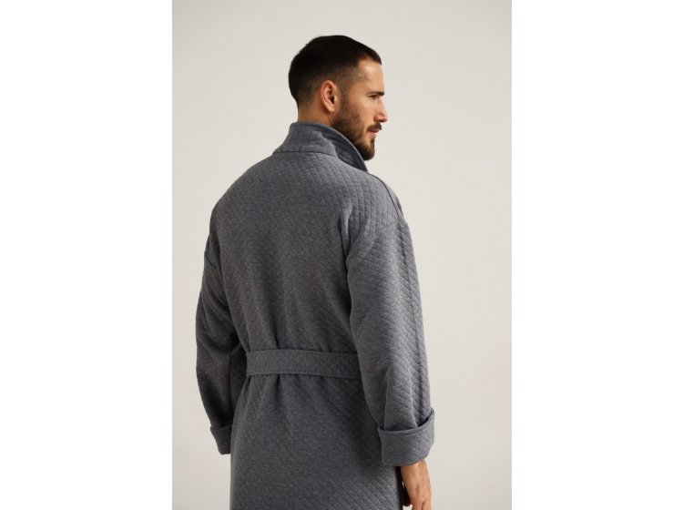 Халат мужской утепленный German Volf. 23167 темно-серого цвета