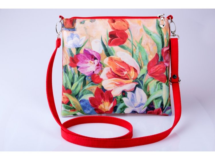 Клатч женский Тюльпаны, размер 25х20 см