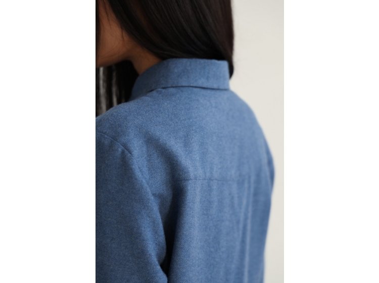 Рубашка женская фланелевая German Volf. 24026 синего цвета