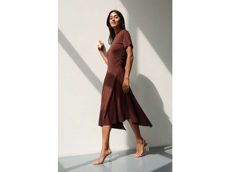 Платье модаловое German Volf. 24043 цвета шоколад