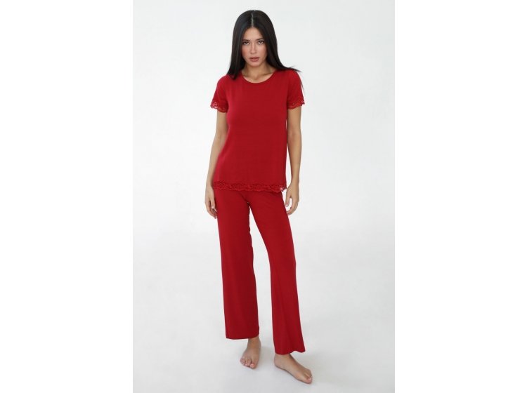 Женские штаны для сна из модала German Volf. 24076 бордо
