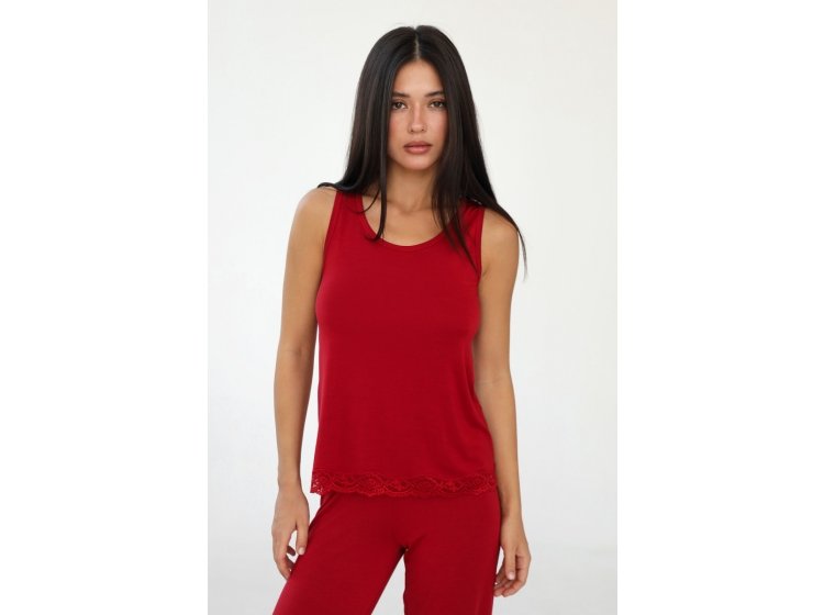 Майка женская для сна German Volf. 24088 бордового цвета