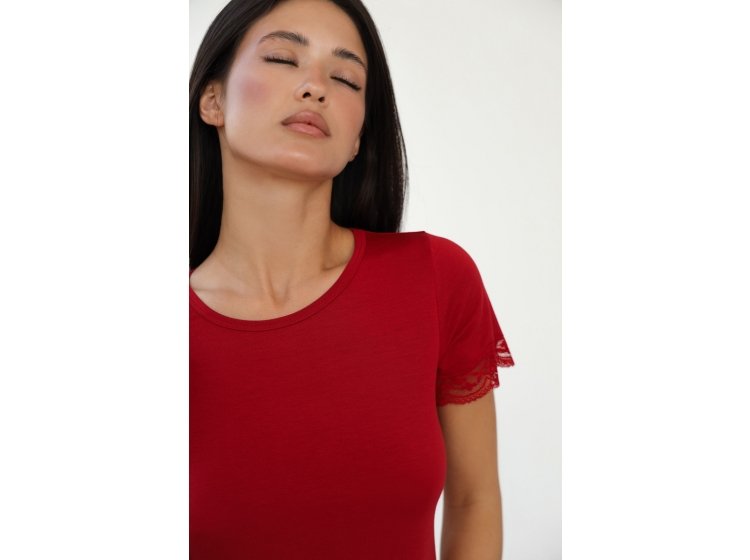 Женская футболка-сорочка из модала German Volf. 24080 бордо