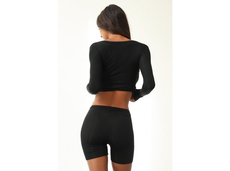 Бойшортс женские модаловый рубчик German Volf. 24111 черного цвета