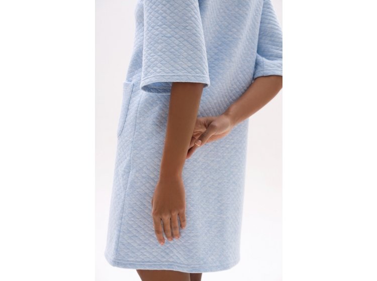 Халат женский утепленный трикотажный German Volf. 24154 голубой