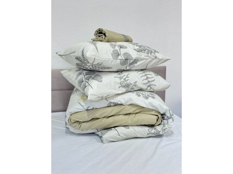 Постельное белье Ecotton. Сатин 24305 Цветы и Листья