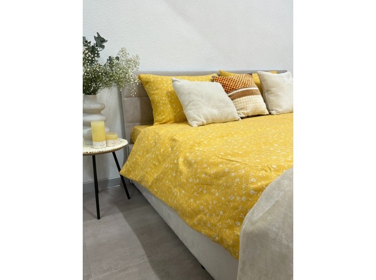 Постельное белье Novita. Фланель 250951 Цветок на желтом