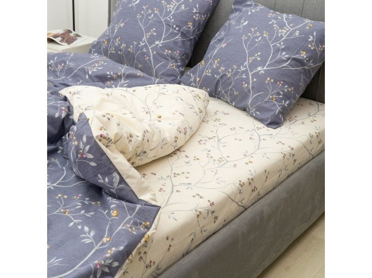 Постельное белье Isleep. Ранфорс 25354 простынь на резинке