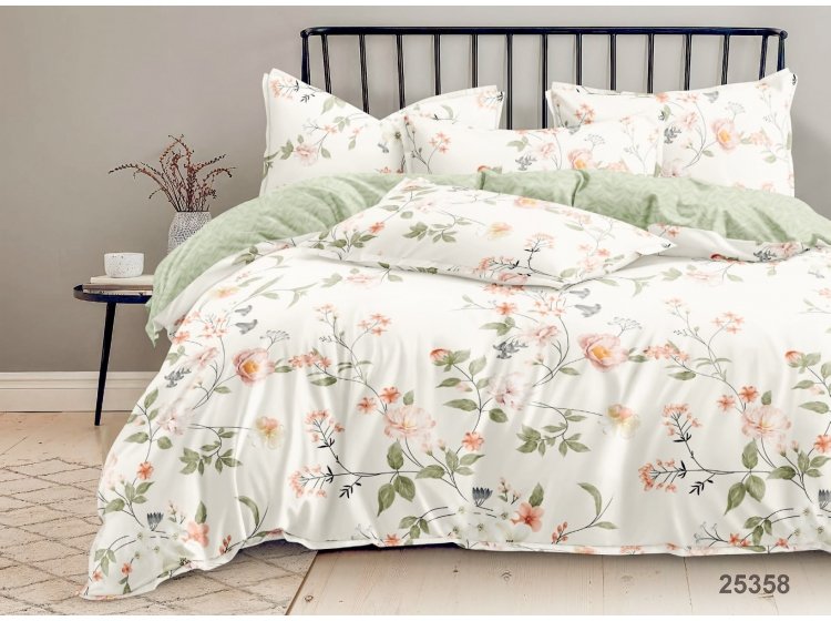 Постельное белье Isleep. Ранфорс 25358 простынь на резинке