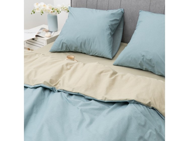 Постельное белье Isleep. Ранфорс 25369 простынь на резинке