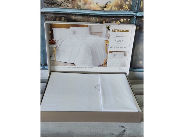 Постельное белье Altinbasak. Ранфорс   Nobby beyaz