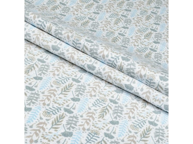 Постельное белье Home line. Фланель ЦВІТІННЯ ТРАВ голубое