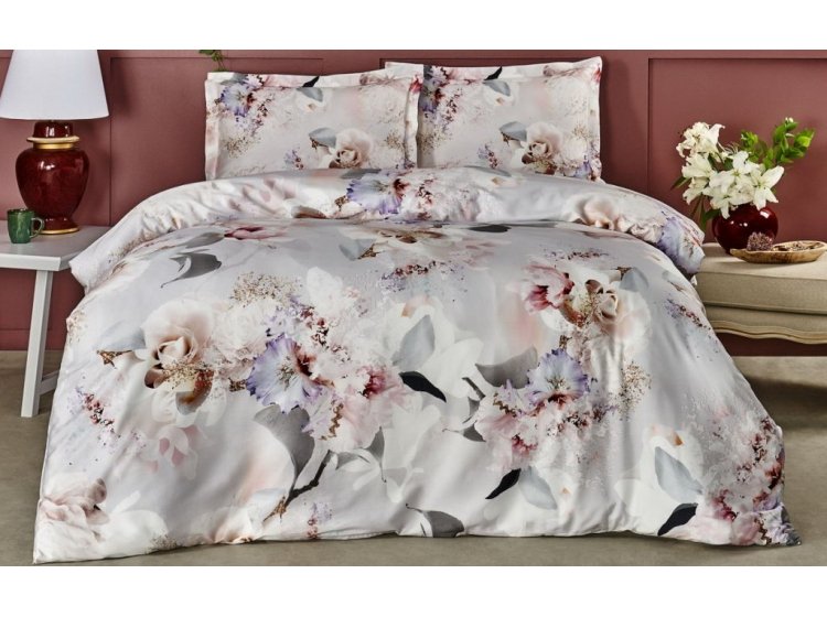 Постельное белье Tac. Satin Evander Grey